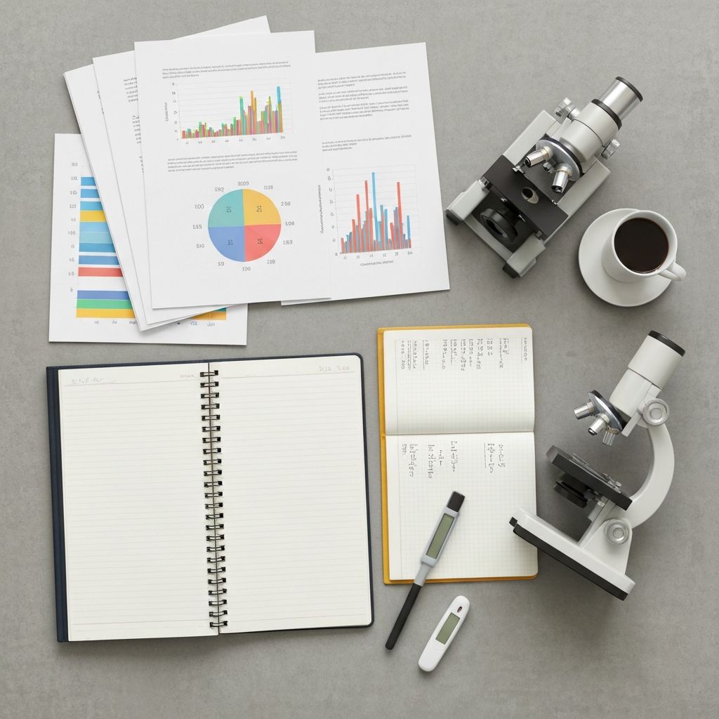 Research materials and data charts